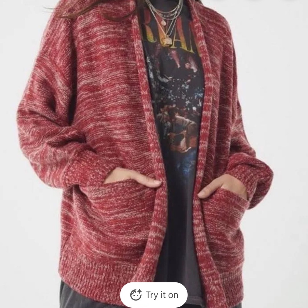 Urban Outfitters Colie Cardigan Red Grandmacore cabincore‎ grunge library XS